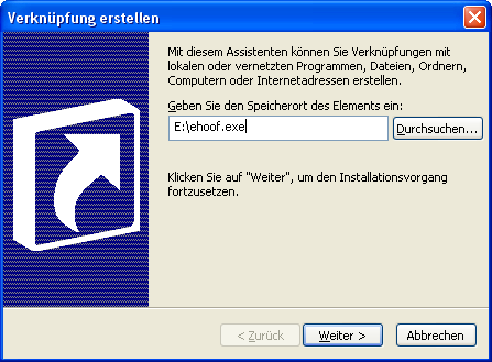 Bild 5: ehoof.exe eingeben